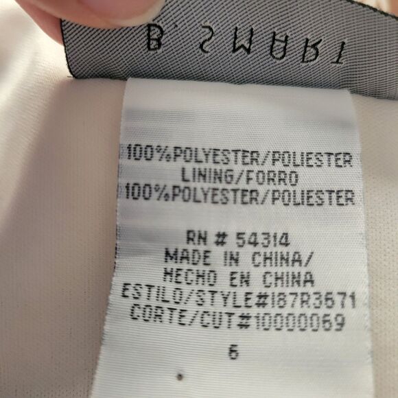 B. Smart V-Neck Brown Cream Floral Dress Size 6 - Picture 10 of 11